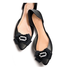 Shoe Clip bows in black color