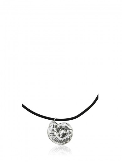 Ammonite Silver Pendant