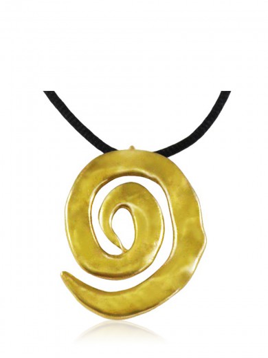 Spiral Pendant, Gold-plated