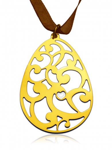 Egg with paisley, Gold-plated