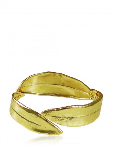 Olive Leaf Bracelet, Gold-p...