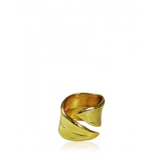 Olive Leaf Ring, Gold-plated