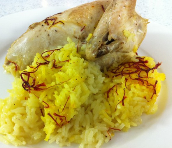Baked chicken & rice with s...