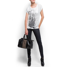 Photograph typographic print t-shirt