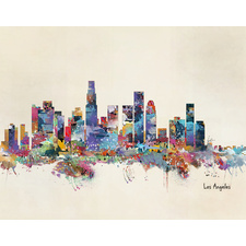 los angeles california skyline Canvas Print