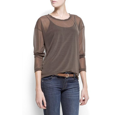 Long sleeved sheer t-shirt