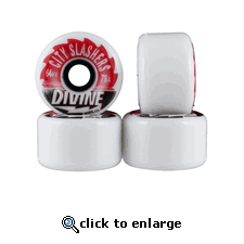 Divine City Slashers 64mm White Longboard Wheels (Set of 4)
