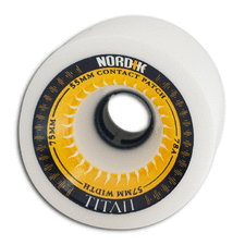 NordiK Titan 75mm 78a White Downhill Longboard Wheels (Set of 4)
