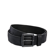 Image 1 of ASOS Leather Belt In Black With Distressed Finish