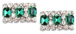 Katie Shoe Clips - Emerald