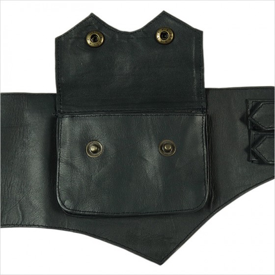 Gray Leather Hip Waist Belt...