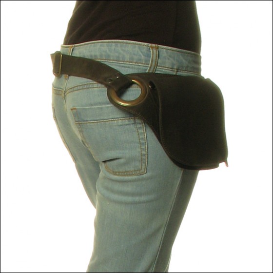 Black Leather Hip Waist Bel...