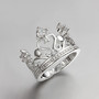Royal Silver Plated Crown Ring