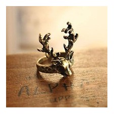 Bronze Deer Ring - Thumbnail 1