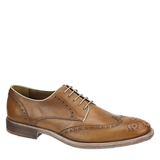 Johnston & Murphy: WESTMORE WINGTIP - Tan Italian Calfskin