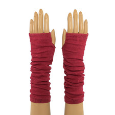 Red Crochet Stretchy Fingerless Glove