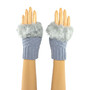 Light Gray Wrist Length Fau...