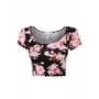 ♥ FREE SHIPPING ♥ Pink Floral Crop Top