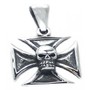 Sterling Silver Skull And Maltese Cross