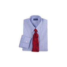 Pinpoint Oxford Two-Color Grid Buttondown Collar Dress Shirt