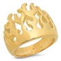 14K Gold Large Flame Gold Ring Gold Rings For Men