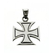 Sterling Silver Maltese Cross With In-Line