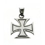Sterling Silver Maltese Cross With In-Line