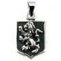 Sterling Silver Distinguised Lion Shield Pendant 