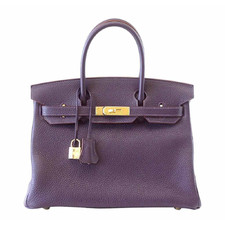 HERMES BIRKIN 30 RAISIN GHW