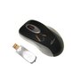 Extended Performance 3 buttons Wireless RF Optical Mouse Black & Silver