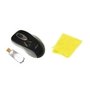3 buttons Wireless RF Optical Mouse Black & Silver - Includes Soft Nonporous Microfiber Cleaning Cloth