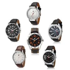 RICO SORDI Mens Set of 6 leather Watches
