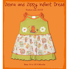 NWT-Girls-Zebra-and-Zippy-Dress-6-12-12-18-18-24-Months-100-Cotton