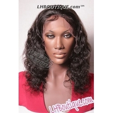 100% Indian Remy Deep Wavy Round Lace Wig - Grace 16"