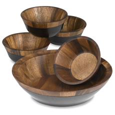 Kona Wood 5-Piece Salad Set