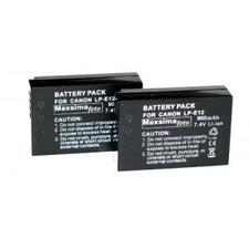 Maxsima - 2x (twin pack) Compatible LP-E12 Battery