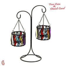 Weight Balance Colored Glass Tea Light Holders