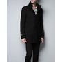 THREE QUARTER LENGTH COAT WITH DETACHABLE COLLAR