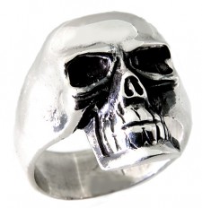Sterling Silver Skull Biker...