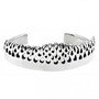 Sterling Silver Women's Flame Biker Cuff Bracelet