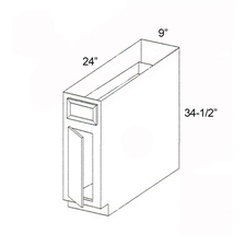 Parkview Cabinets - Single Door Rta Tray Divider Base Cabinet