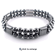 Double Hematite Magnetic Therapy Bracelet Jupiter