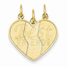 14k 3 piece Break-apart Friend Charm
