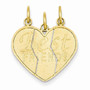 14k 3 piece Break-apart Friend Charm