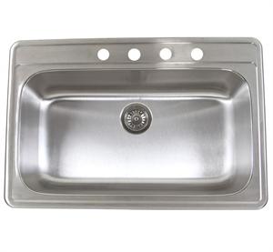 32" TOPMOUNT SINGLE BOWL SINK