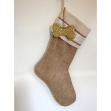 Burlap Christmas Stocking - For Your Pup