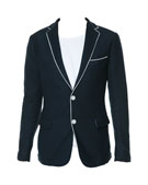 Navy Pique Blazer