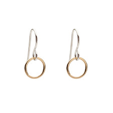 Cynthia Earrings - Gold Circle | Lila Clare Jewelry