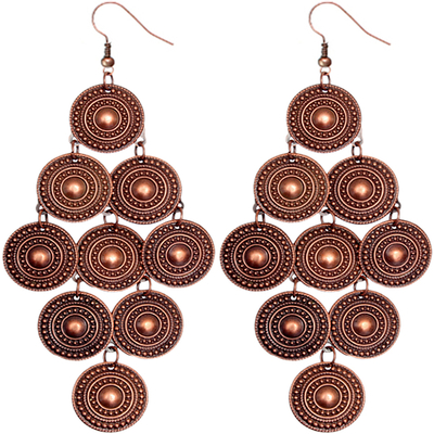 Rose Gold Round Hammered Di...