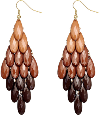 Brown Two Tone Faceted Bead...